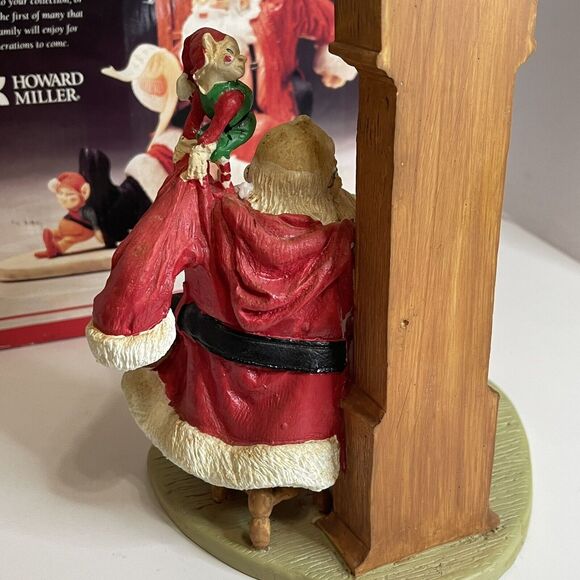 1995 Howard Miller Clock Santa Figurine Limited Edition CHECKIN IT TWICE - Picture 8 of 12